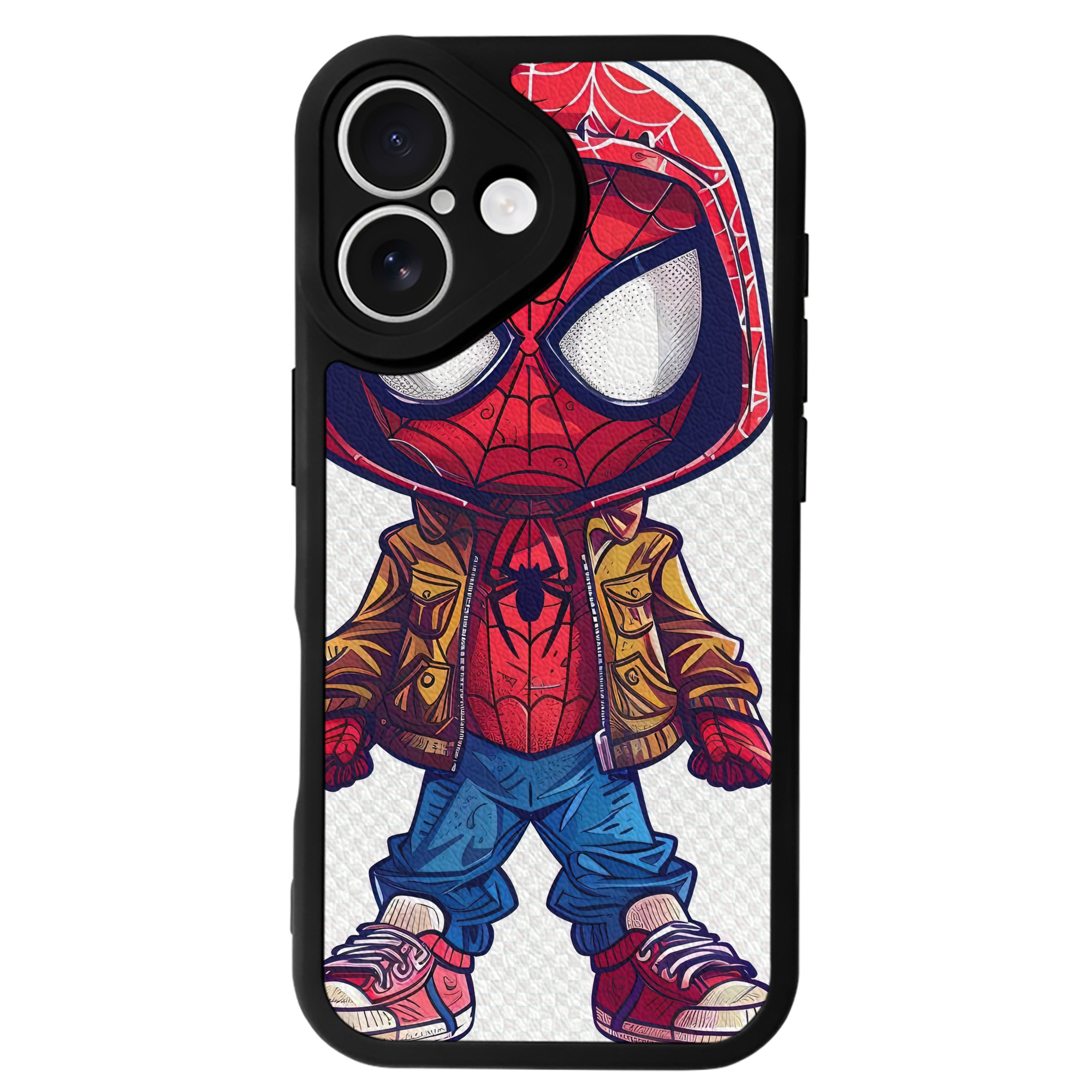 Spider Man スパイダーマン 【iPhone 16シリーズ対応】シリコンスマホケース（レザー調） 材質：シリコン